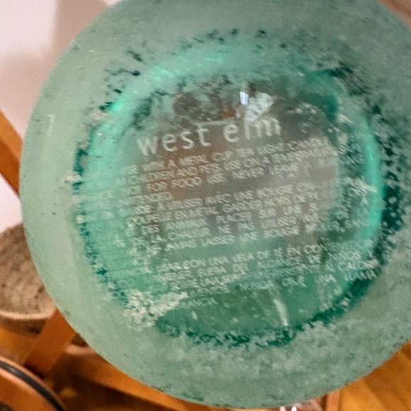 🦋2 For $50🦋 West End Frosted Sea Foam Green Candle Holders - Picture 4 of 5